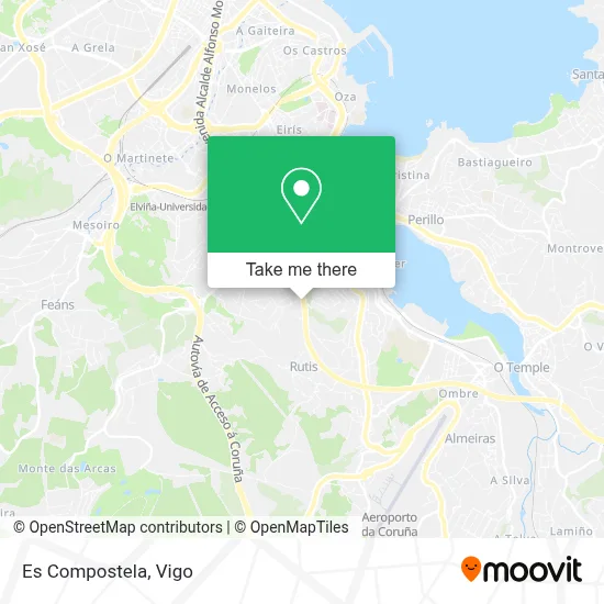 Es Compostela map