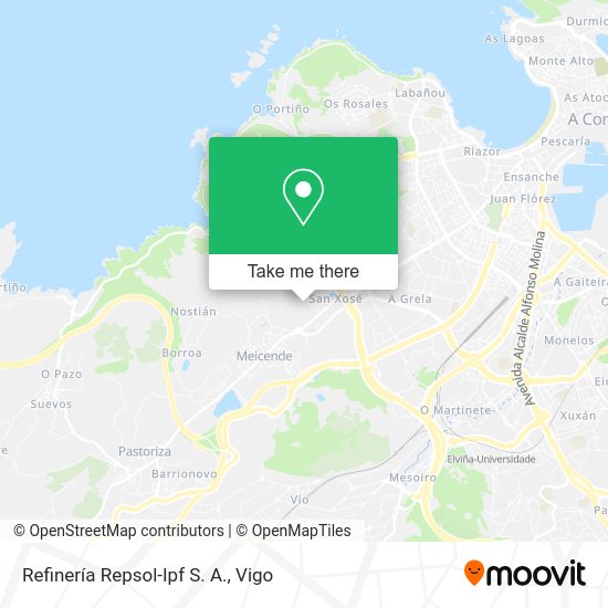 Refinería Repsol-Ipf S. A. map