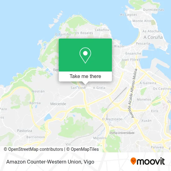 Amazon Counter-Western Union map
