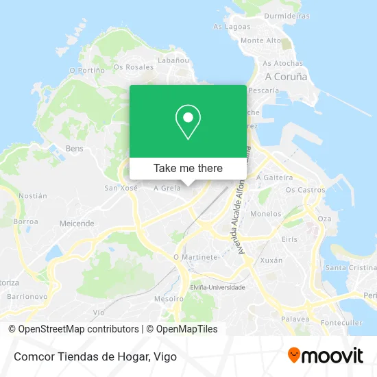 Comcor Tiendas de Hogar map