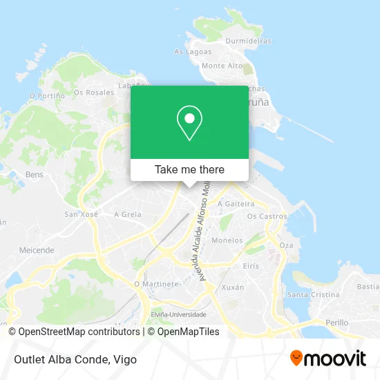 Outlet Alba Conde map
