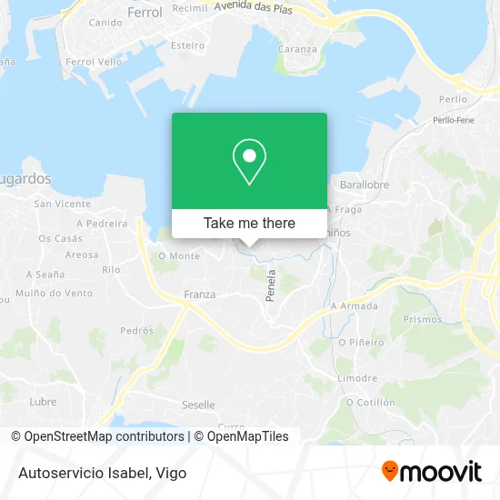 Autoservicio Isabel map