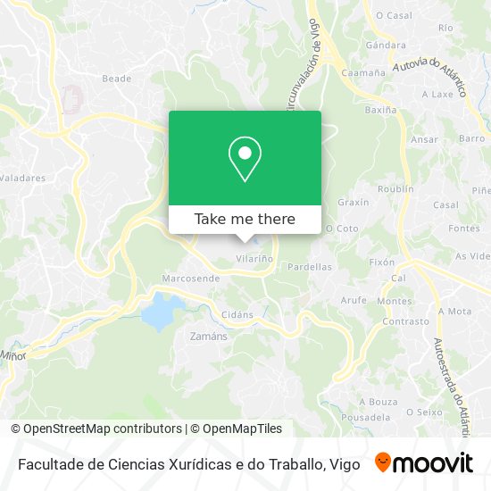 Facultade de Ciencias Xurídicas e do Traballo map