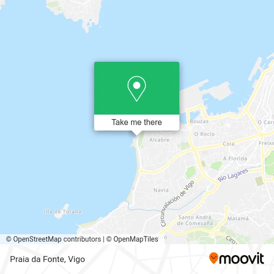 Praia da Fonte map