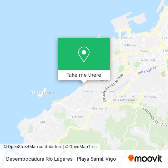Desembocadura Río Lagares - Playa Samil map