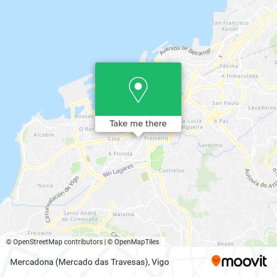 mapa Mercadona (Mercado das Travesas)