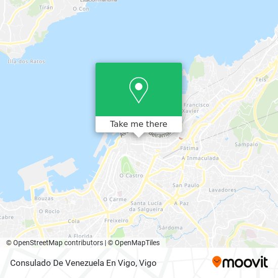 mapa Consulado De Venezuela En Vigo