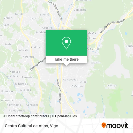Centro Cultural de Atios map