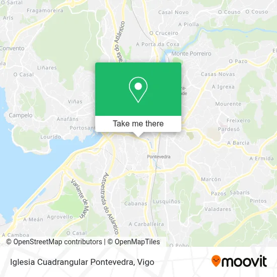 Iglesia Cuadrangular Pontevedra map