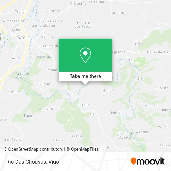 Río Das Chousas map