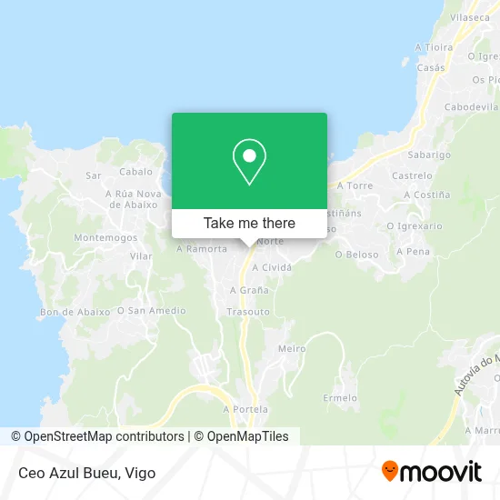 Ceo Azul Bueu map