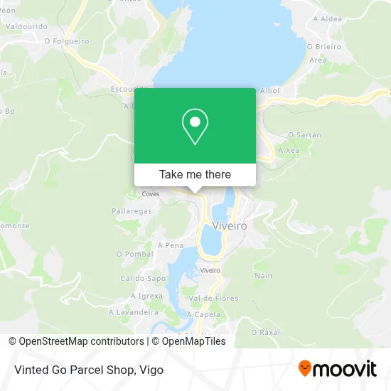 Vinted Go Parcel Shop map