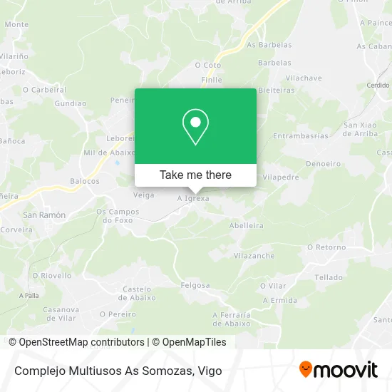 Complejo Multiusos As Somozas map