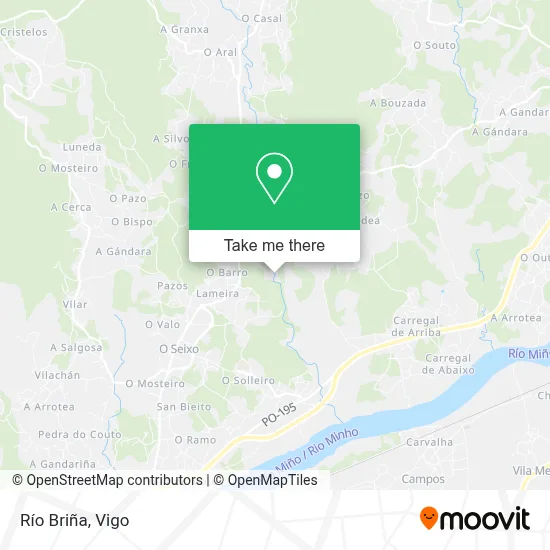 Río Briña map