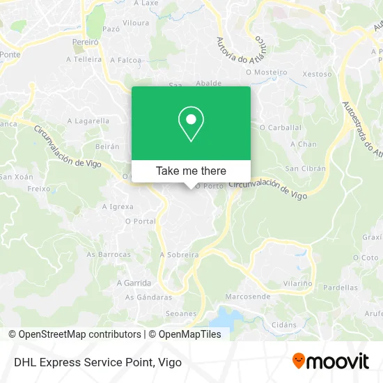 DHL Express Service Point map