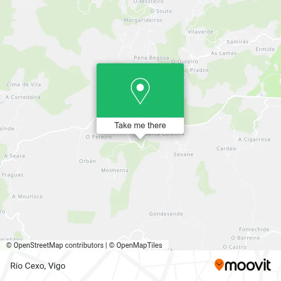 Río Cexo map