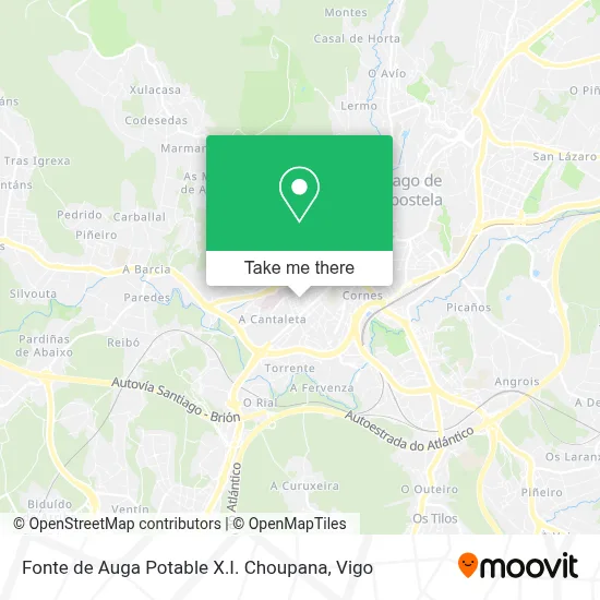 mapa Fonte de Auga Potable X.I. Choupana