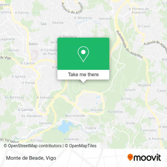 Monte de Beade map