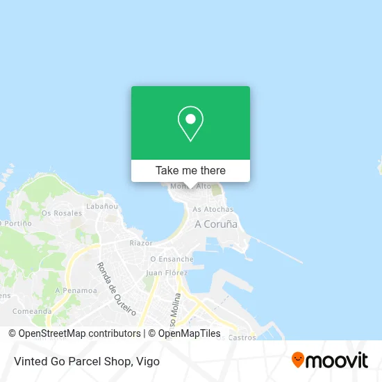 Vinted Go Parcel Shop map