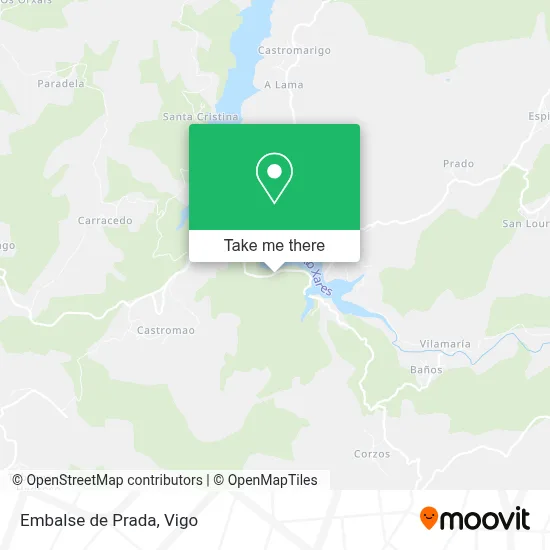Embalse de Prada map