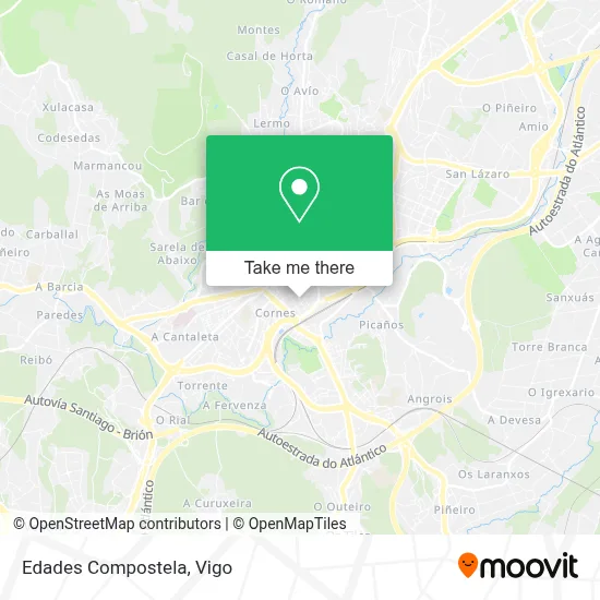 Edades Compostela map