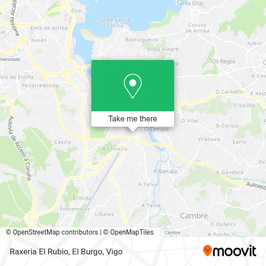 Raxeria El Rubio, El Burgo map