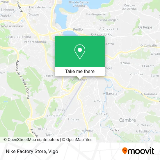 Nike Factory Store map