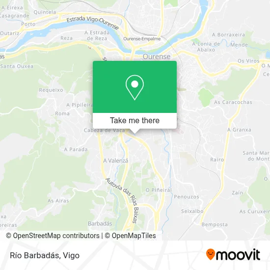 Río Barbadás map