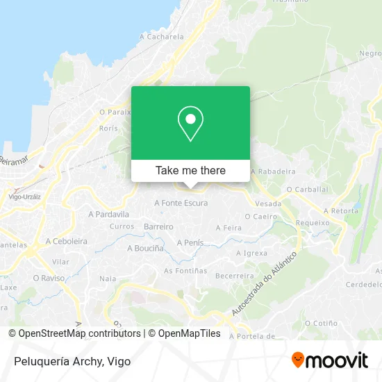 Peluquería Archy map