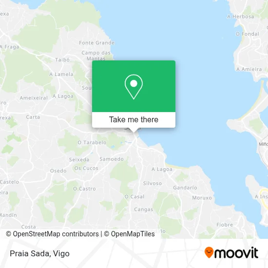 Praia Sada map