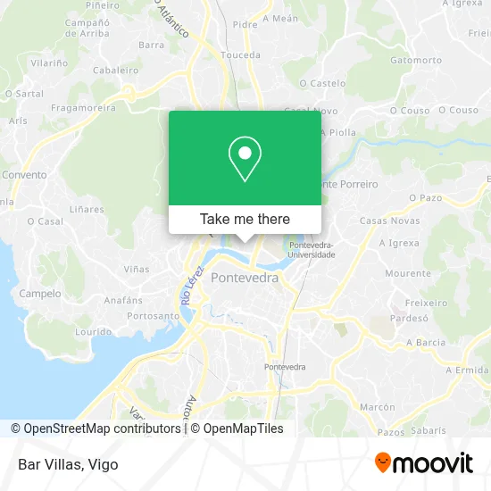 Bar Villas map