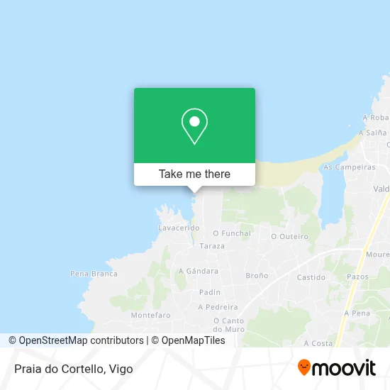 Praia do Cortello map