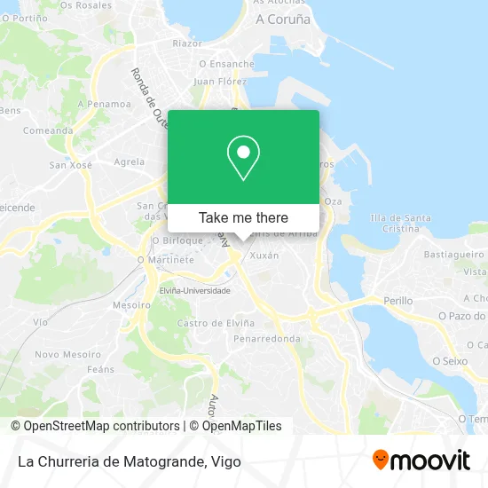 mapa La Churreria de Matogrande