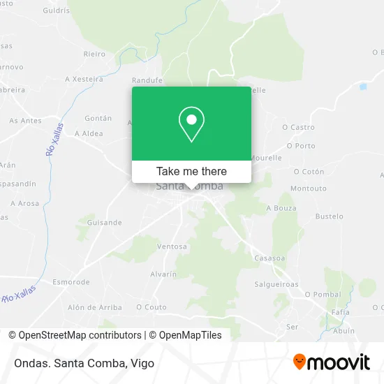 Ondas. Santa Comba map