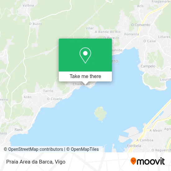 Praia Area da Barca map