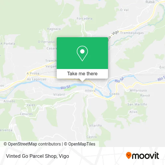 Vinted Go Parcel Shop map
