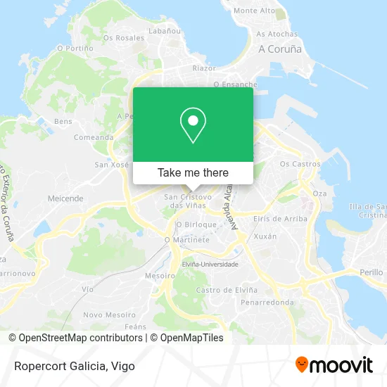 Ropercort Galicia map