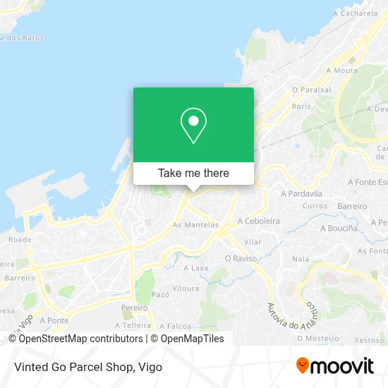 Vinted Go Parcel Shop map
