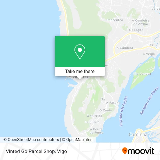 Vinted Go Parcel Shop map