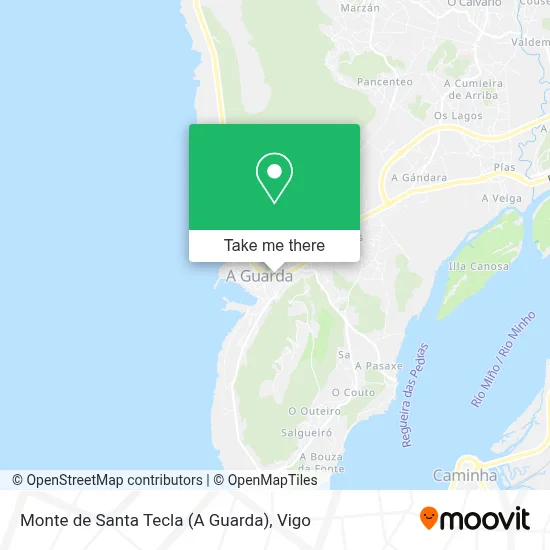Monte de Santa Tecla (A Guarda) map