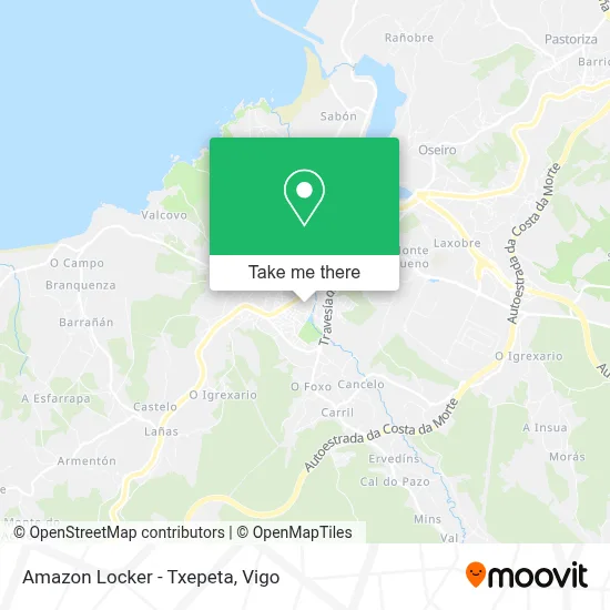 Amazon Locker - Txepeta map
