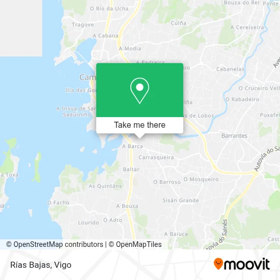 Rías Bajas map