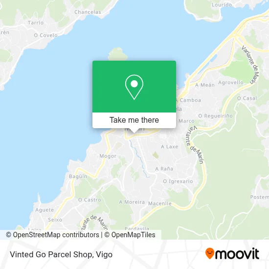 Vinted Go Parcel Shop map