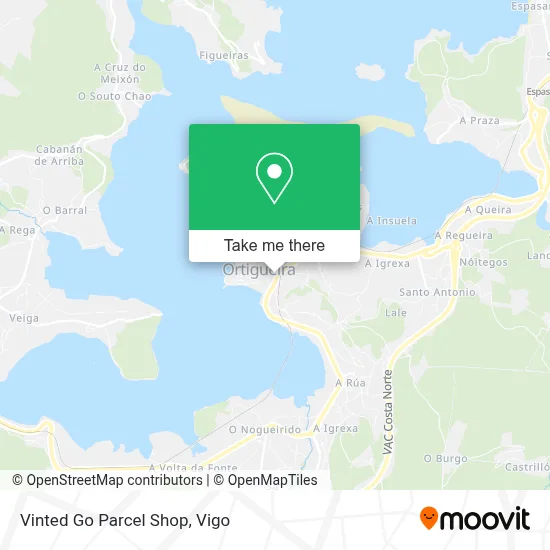Vinted Go Parcel Shop map
