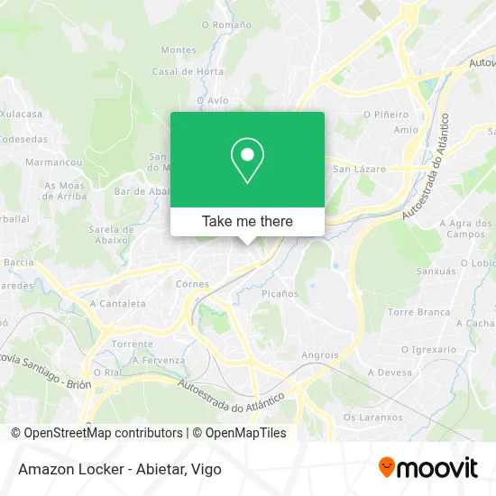 Amazon Locker - Abietar map