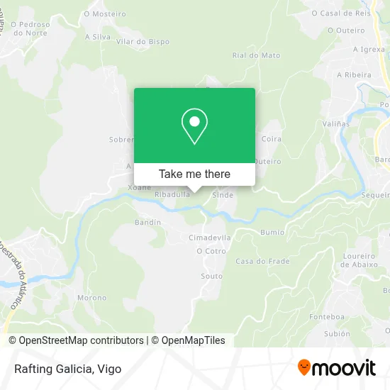 Rafting Galicia map
