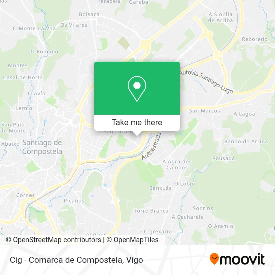 Cig - Comarca de Compostela map