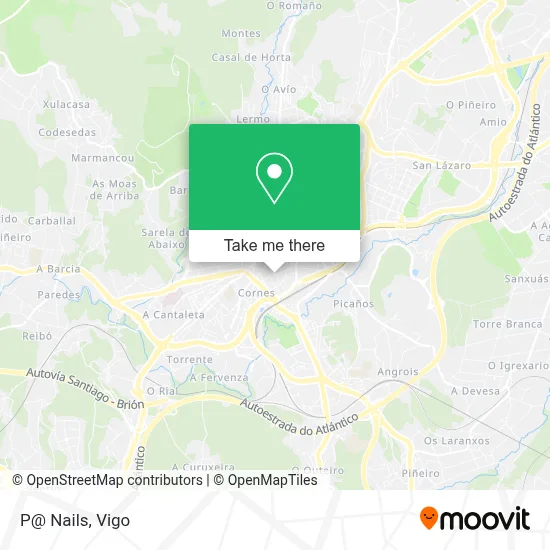 P@ Nails map