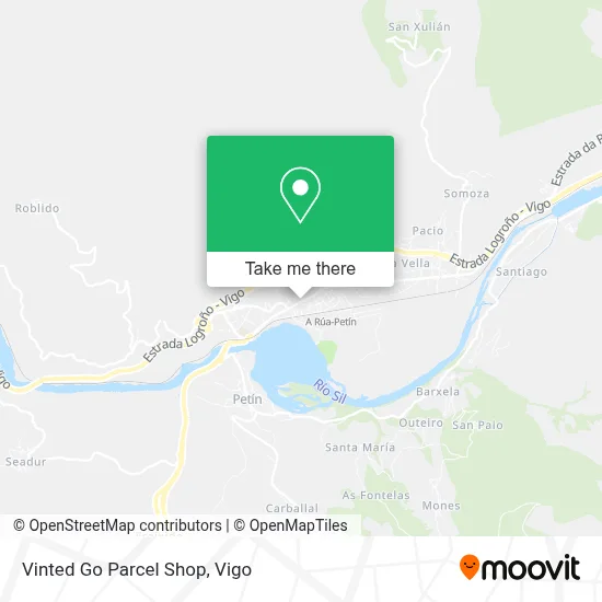 Vinted Go Parcel Shop map