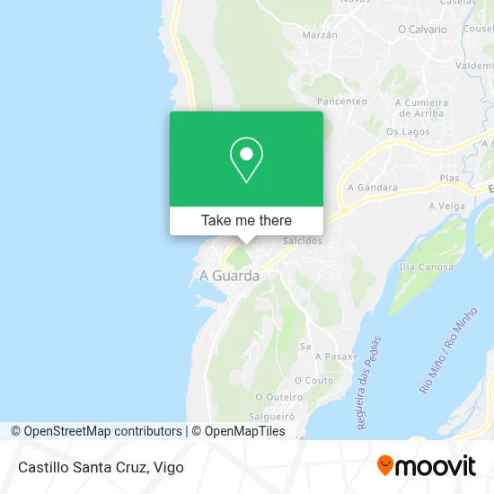 Castillo Santa Cruz map